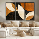 Geometric Abstract Wall Art Canvas Print, Mid Century Modern