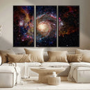 Nebula and Galaxies in Space Wall Art Canvas Print, Spiral