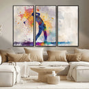 Watercolor Golf Swing Wall Art Canvas Print | Vibrant