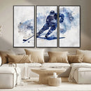 Hockey Player Wall Art Canvas Print - Sports-Inspired