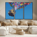 Carl Fredricksen, Up Movie Wall Art, Balloons Wall Art, Air