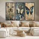 Butterfly Wall Art Trio | Vintage Butterfly Canvas Print | by MyGreatCanvas | Canvas Wall Art Prints | Photo Prints & Wall Decor