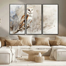Barn Owl Wall Art | Watercolor Canvas Print | Perfect for