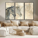 Abstract Horse Canvas Print | Modern Farmhouse Wall Art |