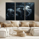 Jellyfish Wall Art Canvas Print, Elegant Wall Decor