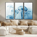 Blue Jellyfish Wall Art Canvas Print