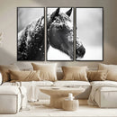 Horse Canvas Print - Winter Horse Snow Wall Art Canvas Print by MyGreatCanvas | Canvas Wall Art Prints | Photo Prints & Wall Decor