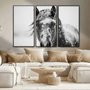 Western Wall Art | Black and White Winter Horse Wall Art | by MyGreatCanvas | Canvas Wall Art Prints | Photo Prints & Wall Decor