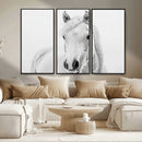 Majestic White Horse Wall Art | Ready to Hang and Framed |