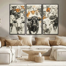 Farmhouse Wall Art | Western Longhorn Cattle Canvas Print | by MyGreatCanvas | Canvas Wall Art Prints | Photo Prints & Wall Decor