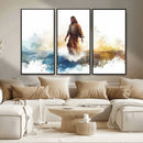 Watercolor Jesus Walking Wall Art Print, Jesus Water Canvas by MyGreatCanvas | Canvas Wall Art Prints | Photo Prints & Wall Decor