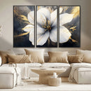 White Flower Wall Art Canvas Print | Ready to Hang |