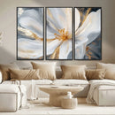 White and Gold Floral Canvas Wall Art - Framed and Ready to by MyGreatCanvas | Canvas Wall Art Prints | Photo Prints & Wall Decor
