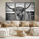 Scottish Highland Cow Canvas Wall Art Farmhouse Decor, by MyGreatCanvas | Canvas Wall Art Prints | Photo Prints & Wall Decor