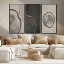 Minimalist Tree Rings Wall Art | Modern Abstract Canvas