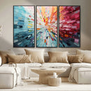Radiant Bloom Abstract Floral Wall Art Canvas Print -