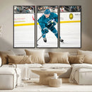 San Jose Sharks Ice Hockey Player Wall Art Canvas Print