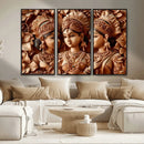 Indian Woman Statue Wall Art Canvas Print