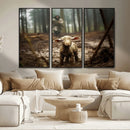 Jesus Running After a Lost Lamb Canvas Wall Art Print