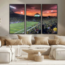 Eugene Autzen Stadium Canvas Wall Art Print – Sunset Over