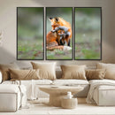 Heartwarming Fox and Baby Cub Wall Art | Ready to Hang
