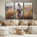 Jesus the Good Shepherd Wall Art Canvas Print - Lost Lamb