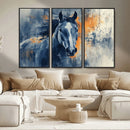 Abstract Blue Horse Wall Art Print Canvas | Horse Wall Art by MyGreatCanvas | Canvas Wall Art Prints | Photo Prints & Wall Decor