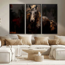 Abstract Black Horse Canvas Print for Farmhouse Wall Art | by MyGreatCanvas | Canvas Wall Art Prints | Photo Prints & Wall Decor