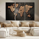 World Map Canvas Print – Framed Travel Map Wall Art for