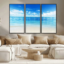 Beach Scene Canvas Wall Art Print – Tranquil Ocean Horizon by MyGreatCanvas | Canvas Wall Art Prints | Photo Prints & Wall Decor