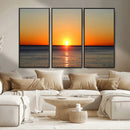 Golden Horizon Sunset Over Ocean Wall Art Canvas Print – by MyGreatCanvas | Canvas Wall Art Prints | Photo Prints & Wall Decor
