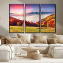 Autumn Mountain Foggy Landscape Wall Art Canvas Print | by MyGreatCanvas | Canvas Wall Art Prints | Photo Prints & Wall Decor