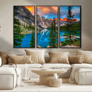 Canadian Rockies Moraine Lake Wall Art Canvas Print, Pine