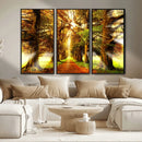 Sunshine in Forest and Trees Wall Art Canvas Print by MyGreatCanvas | Canvas Wall Art Prints | Photo Prints & Wall Decor
