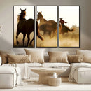 Horses and Cowboys Wall Art Canvas Print by MyGreatCanvas | Canvas Wall Art Prints | Photo Prints & Wall Decor