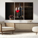 Red Wine and Bottle Canvas Print by MyGreatCanvas | Canvas Wall Art Prints | Photo Prints & Wall Decor