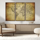 Push Pin World Map Canvas Print – Travel Tracker Wall Art