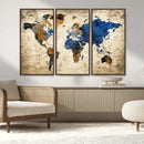 World Map Canvas Print – Detailed Map of the World Wall Art by MyGreatCanvas | Canvas Wall Art Prints | Photo Prints & Wall Decor