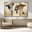 World Map Canvas Print – Detailed Map of the World Wall Art by MyGreatCanvas | Canvas Wall Art Prints | Photo Prints & Wall Decor