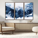 Abstract Blue Mountain Canvas Wall Art – Modern Triptych by MyGreatCanvas | Canvas Wall Art Prints | Photo Prints & Wall Decor