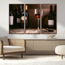 Red Wine and Bottle Canvas Print by MyGreatCanvas | Canvas Wall Art Prints | Photo Prints & Wall Decor