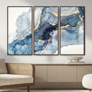 Abstract Art Print - Blue Abstract Canvas Wall Art Print