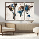 World Map Canvas Print – Framed Travel Map Wall Art for by MyGreatCanvas | Canvas Wall Art Prints | Photo Prints & Wall Decor