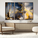Large Abstract Wall Art Print - Gold and Blue Abstract by MyGreatCanvas | Canvas Wall Art Prints | Photo Prints & Wall Decor