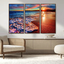 Colorful Coastal Sunset on the Beach Canvas Print, Ocean