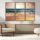 Serene Beach Path Canvas Art, Giclee Canvas Print with