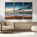 Ocean Beach Wall Art Canvas Print Sunset Artwork Print