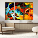 Human Love Figures Abstract Wall Art Canvas Print