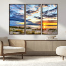 Sunset On The Ocean Wall Art Canvas Print