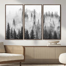 Forest Wall Art Print | Foggy Pine Forest Canvas Wall Art -